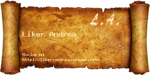 Liker Andrea névjegykártya