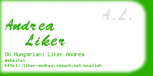 andrea liker business card